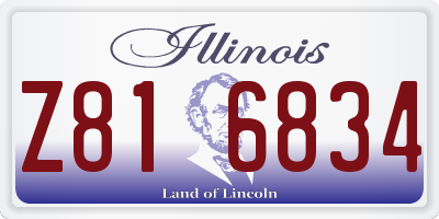 IL license plate Z816834