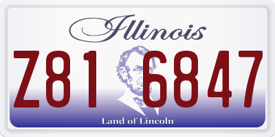 IL license plate Z816847