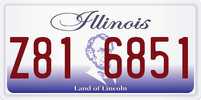 IL license plate Z816851
