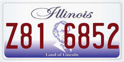IL license plate Z816852