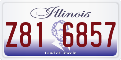 IL license plate Z816857