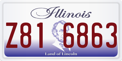 IL license plate Z816863