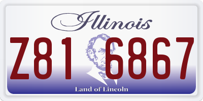 IL license plate Z816867