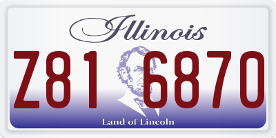 IL license plate Z816870