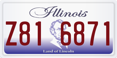 IL license plate Z816871