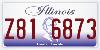 IL license plate Z816873