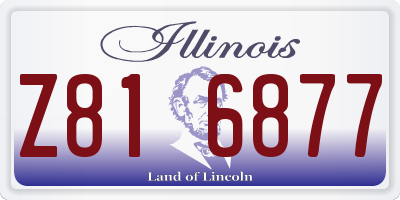 IL license plate Z816877