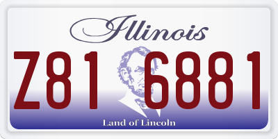 IL license plate Z816881