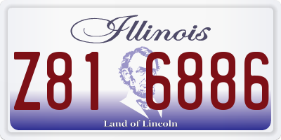 IL license plate Z816886