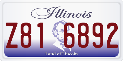 IL license plate Z816892