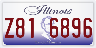 IL license plate Z816896