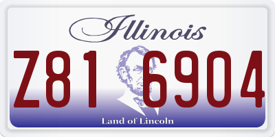 IL license plate Z816904