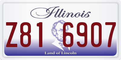 IL license plate Z816907