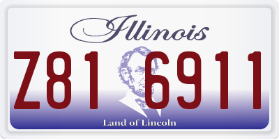 IL license plate Z816911