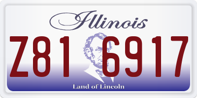 IL license plate Z816917