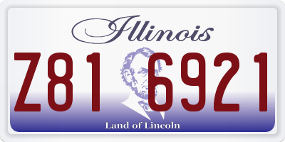 IL license plate Z816921