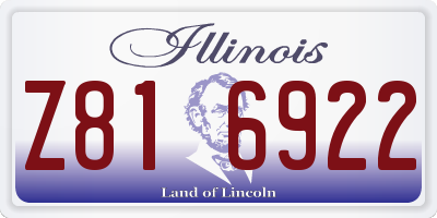 IL license plate Z816922