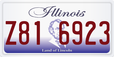 IL license plate Z816923