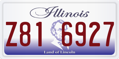 IL license plate Z816927