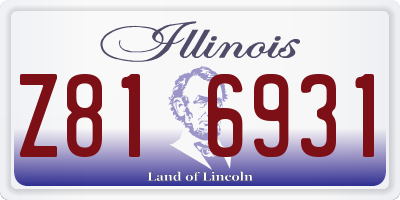 IL license plate Z816931