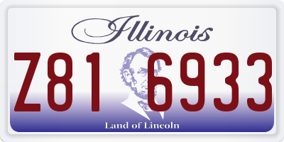 IL license plate Z816933