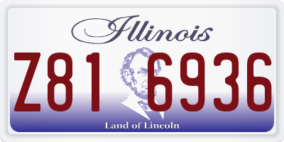 IL license plate Z816936