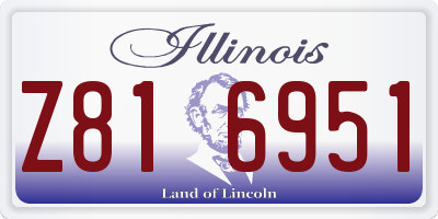 IL license plate Z816951