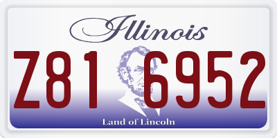IL license plate Z816952