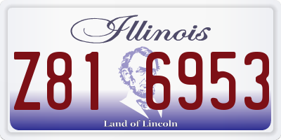 IL license plate Z816953