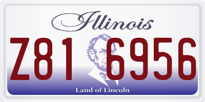 IL license plate Z816956