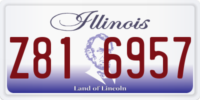 IL license plate Z816957