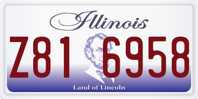 IL license plate Z816958