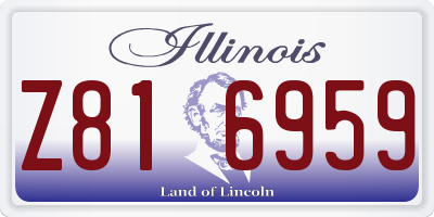 IL license plate Z816959