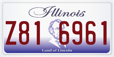 IL license plate Z816961