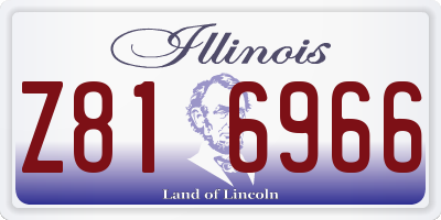 IL license plate Z816966