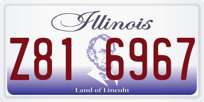IL license plate Z816967