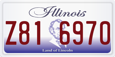 IL license plate Z816970