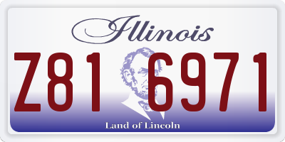 IL license plate Z816971