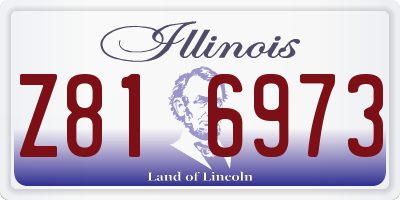 IL license plate Z816973
