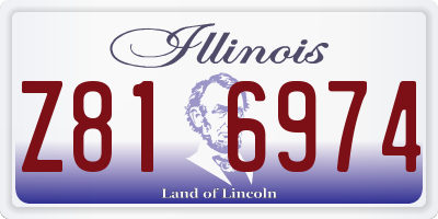 IL license plate Z816974