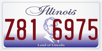 IL license plate Z816975