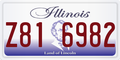 IL license plate Z816982