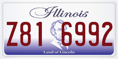 IL license plate Z816992
