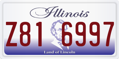 IL license plate Z816997