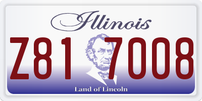IL license plate Z817008