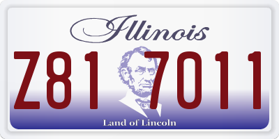 IL license plate Z817011