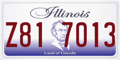 IL license plate Z817013