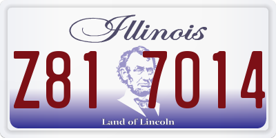 IL license plate Z817014