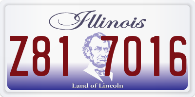 IL license plate Z817016