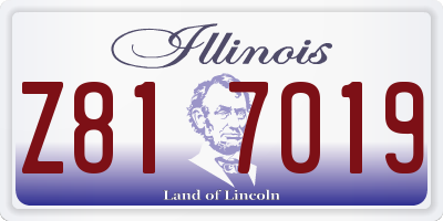 IL license plate Z817019